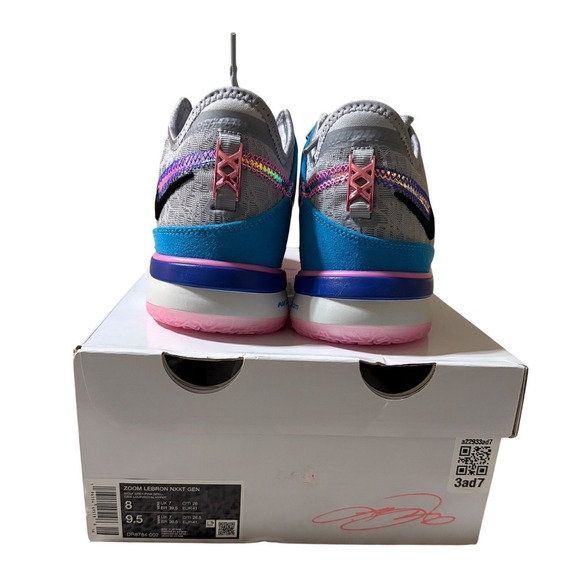 Nike LeBron Zoom NXXT Gen Basketball Volleyball Shoes Grey Pink Blue DR8784 002 - Picture 6 of 12